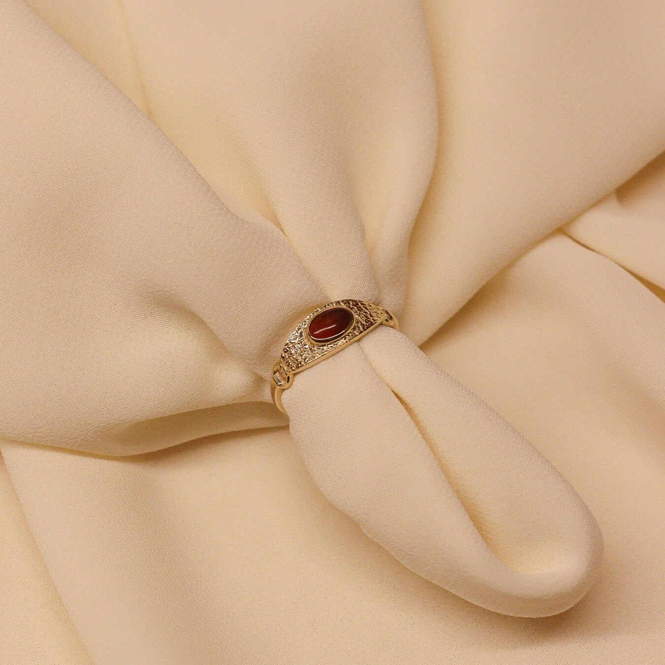 Akik Plaka Minimal Yüzük