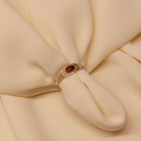 Akik Plaka Minimal Yüzük