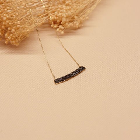 Oval Çubuk Minimal Kolye