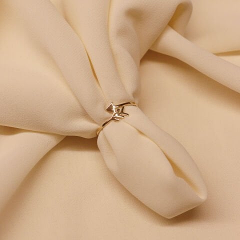 Ok Figürlü Minimal Yüzük