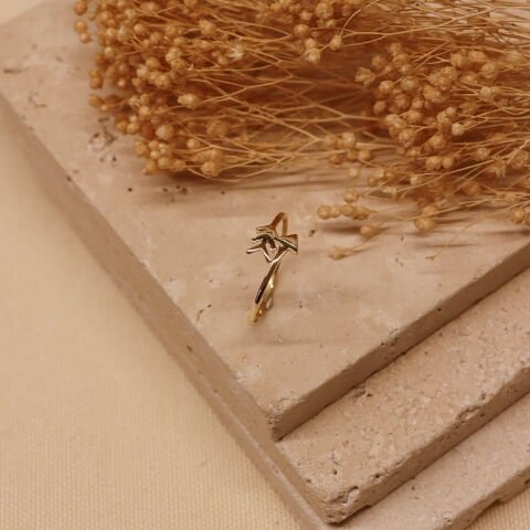 Ok Figürlü Minimal Yüzük