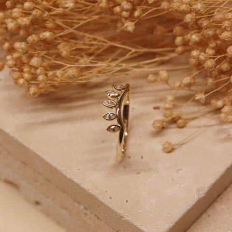 Oval Taş Form Minimal Yüzük