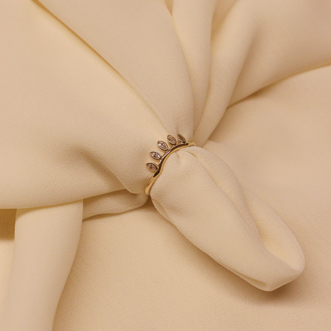 Oval Taş Form Minimal Yüzük