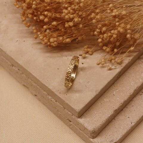 Motifli Minimal Yüzük