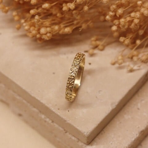 Motifli Minimal Yüzük