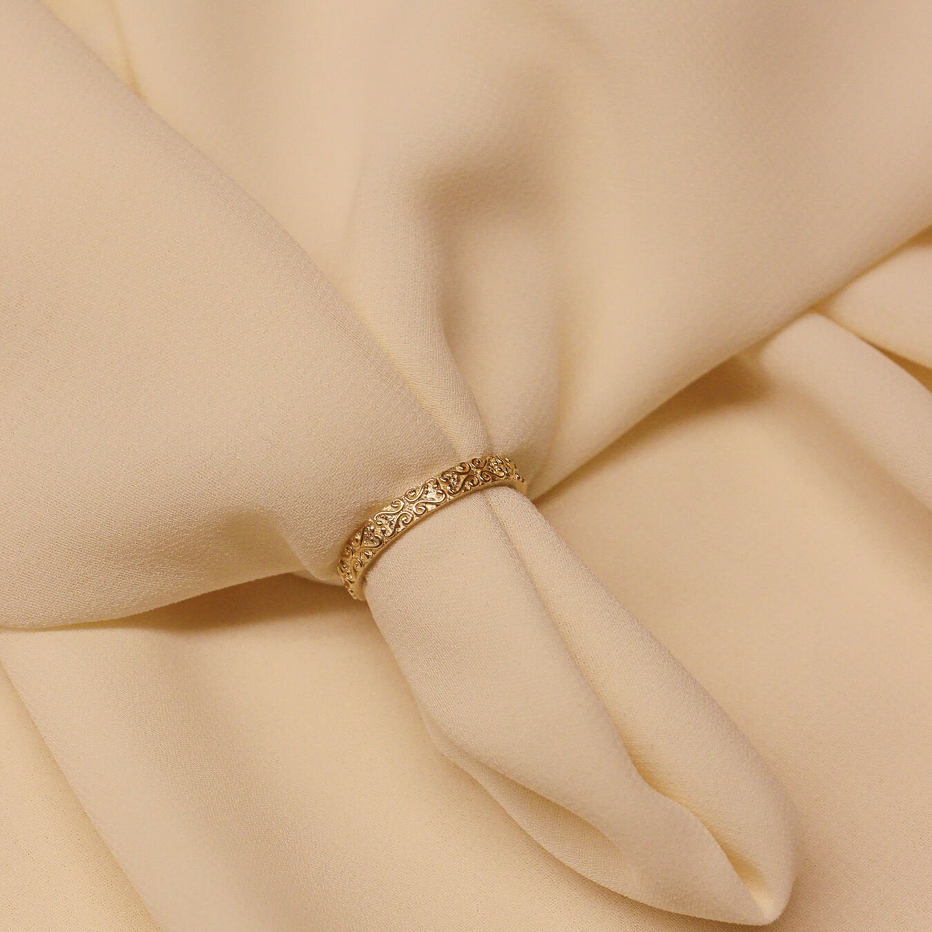 Motifli Minimal Yüzük