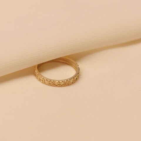 Motifli Minimal Yüzük