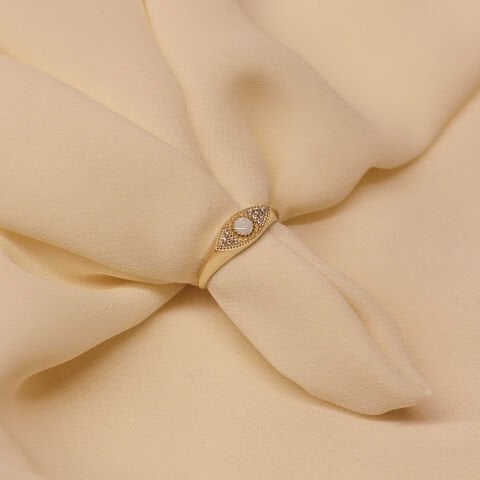 Opal Taşlı Damla  Modern Yüzük