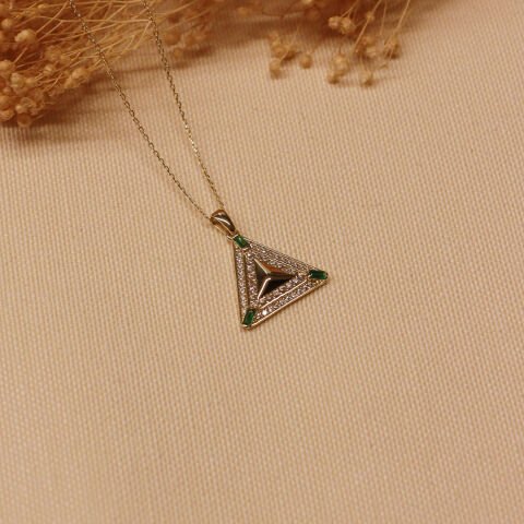 Piramit Modern Kolye