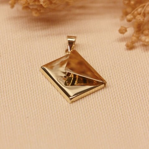 Kapaklı Mektup Modern Kolye Ucu