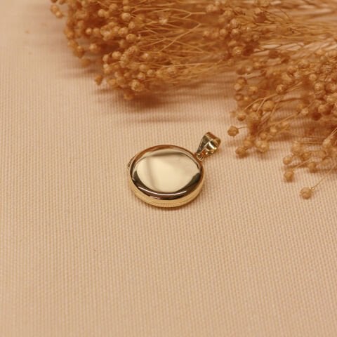 Kapaklı Yuvarlak Modern Kolye Ucu