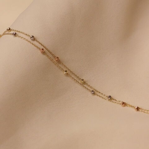 İki Sıra Zincirli Dorika Bileklik
