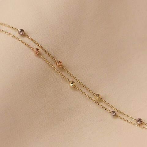 İki Sıra Zincirli Dorika Bileklik