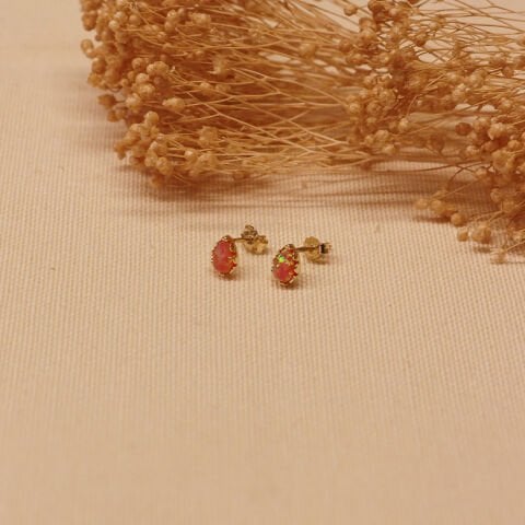 Etiyopya Opal Vidalı Küpe