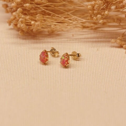 Etiyopya Opal Vidalı Küpe