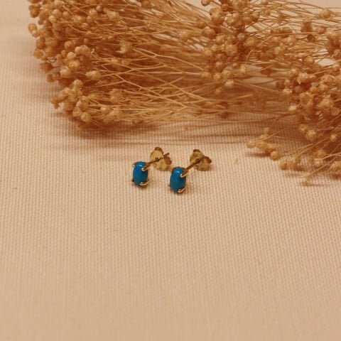 Firuze Vidalı Küpe