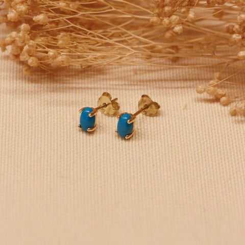 Firuze Vidalı Küpe