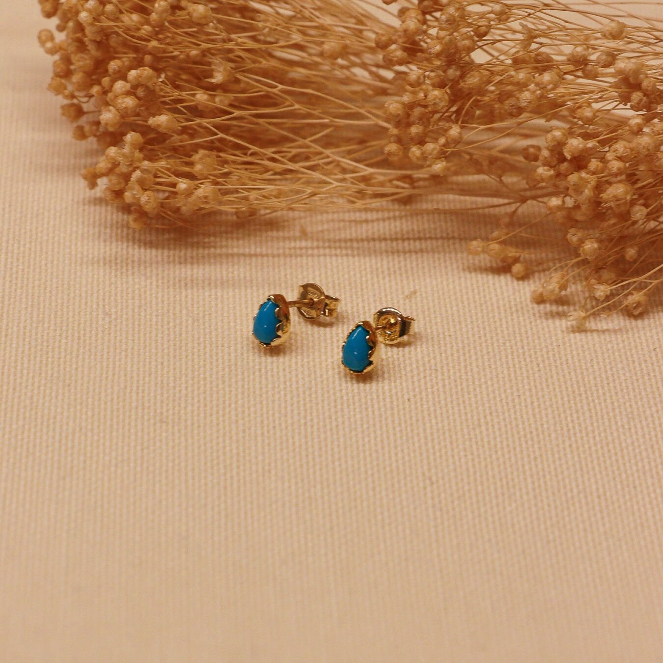 Damla Firuze Vidalı Küpe