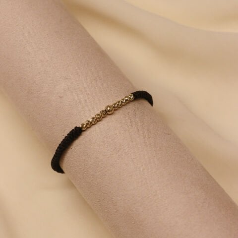 Sıra Dorika Siyah İpli Bileklik