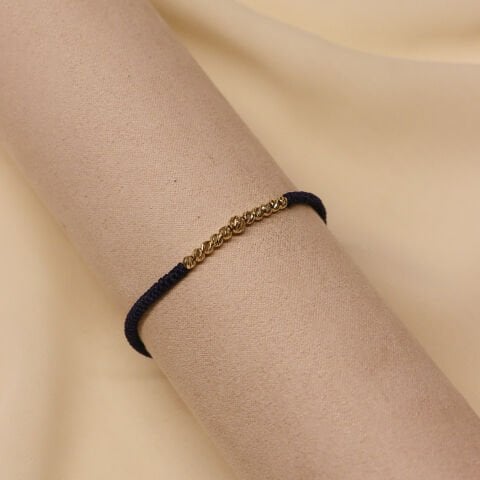 Sıra Dorika Lacivert İpli Bileklik