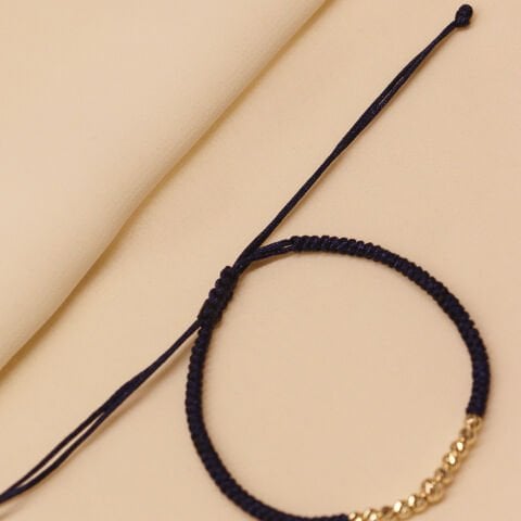Sıra Dorika Lacivert İpli Bileklik