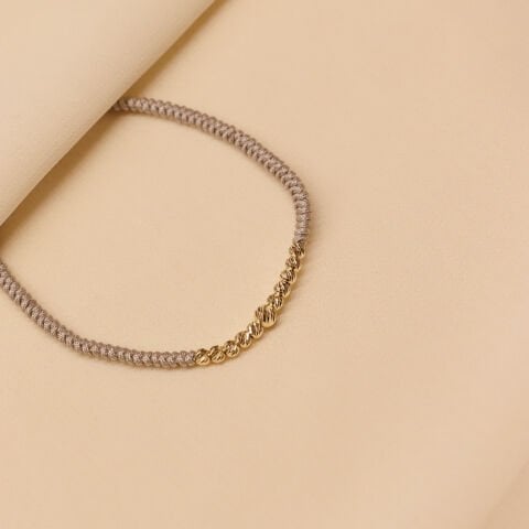 Sıra Dorika Gri İpli Bileklik