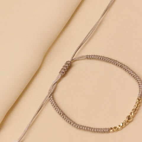 Sıra Dorika Gri İpli Bileklik