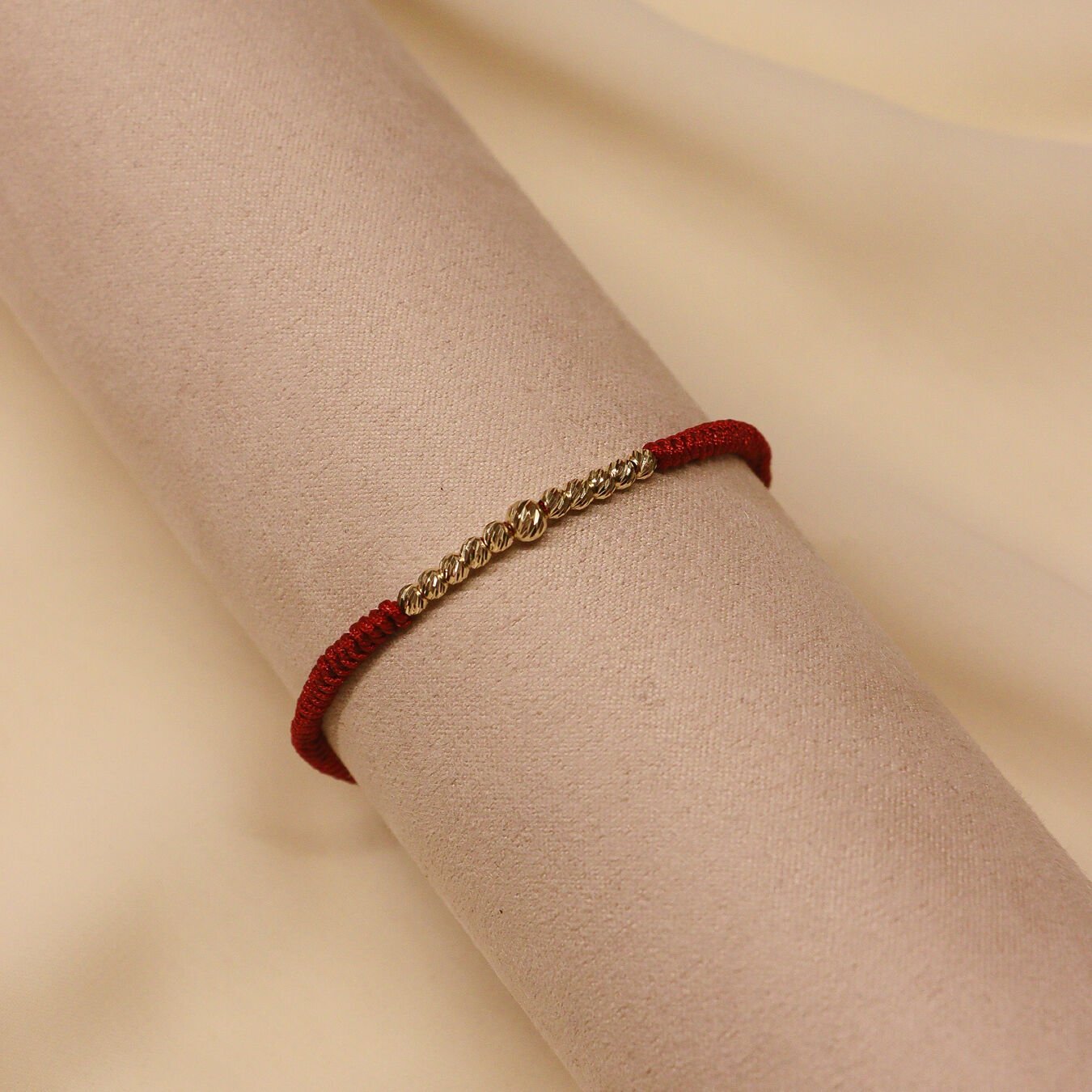 Sıra Dorika Bordo İpli Bileklik