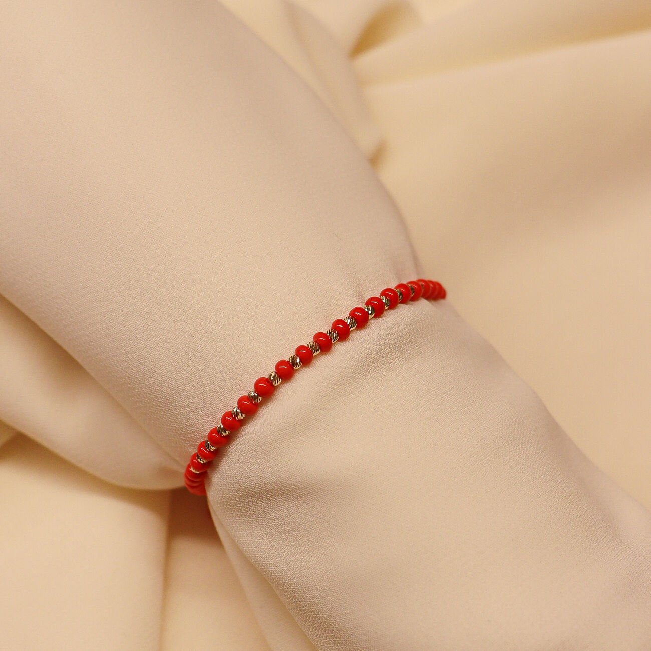 3 Mm Dorika Mercan İpli Bileklik