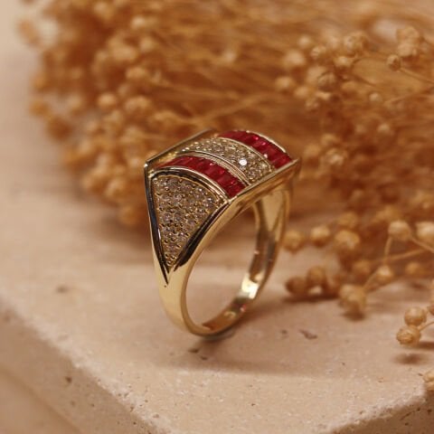 Yakut Bold Modern Yüzük