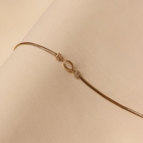 Balık Sırtı Sedef Minimal Bileklik