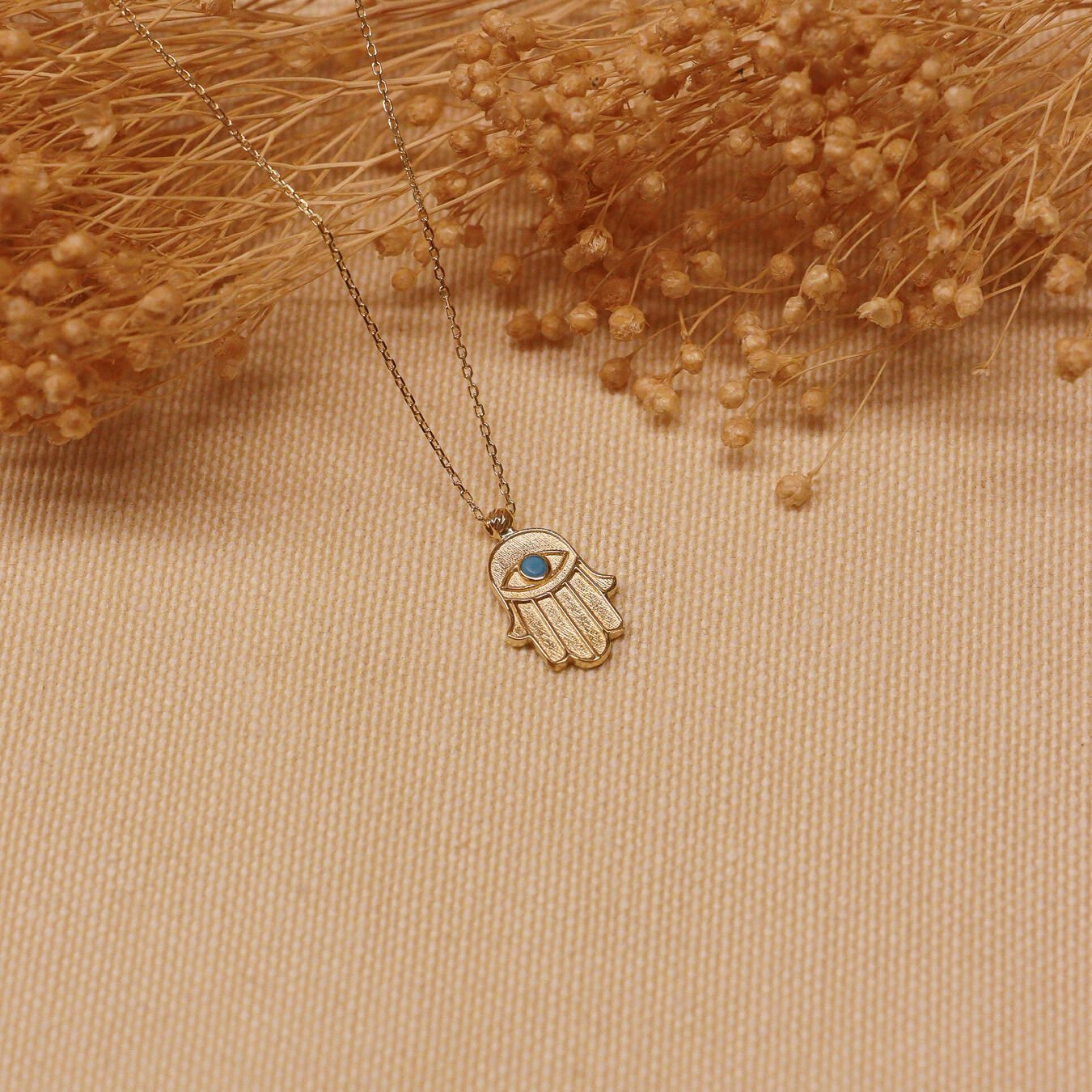 Fatma Ana Eli Minimal Kolye