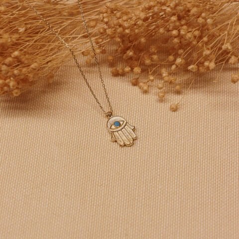 Fatma Ana Eli Minimal Kolye