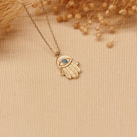 Fatma Ana Eli Minimal Kolye