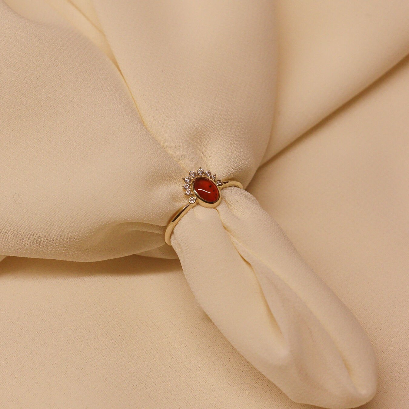 Akik Taşı Minimal Yüzük