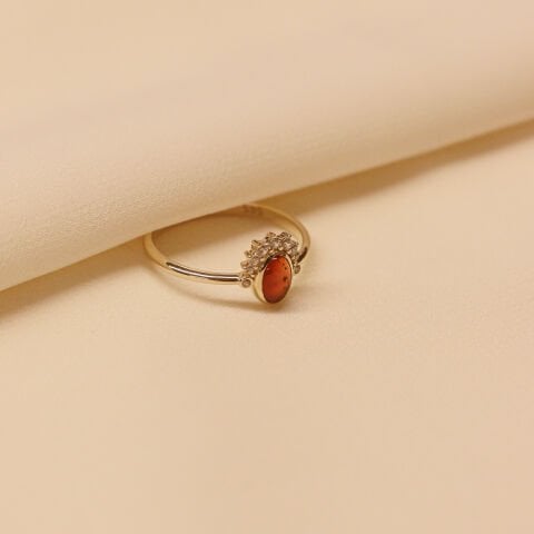 Akik Taşı Minimal Yüzük