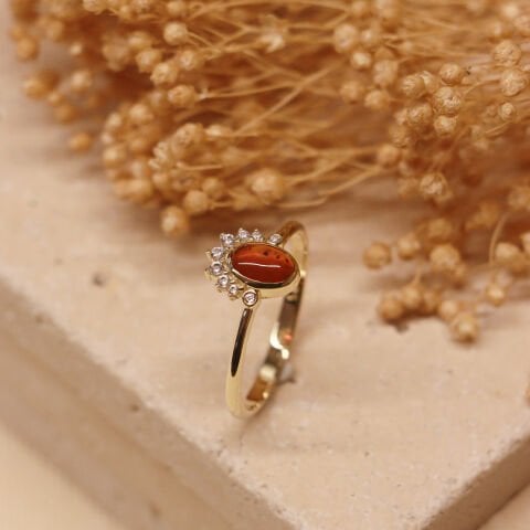 Akik Taşı Minimal Yüzük