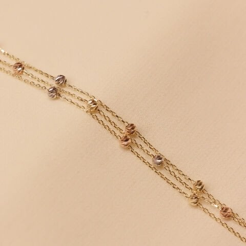 Üç Sıra Zincirli Dorica Bileklik