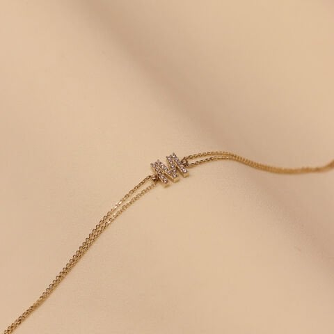 M Harfi Minimal Bileklik