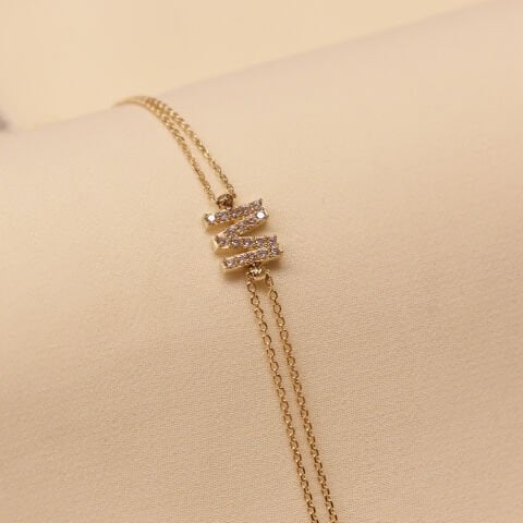 M Harfi Minimal Bileklik