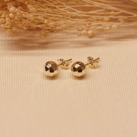 7 Mm Disko Top Vidalı Küpe