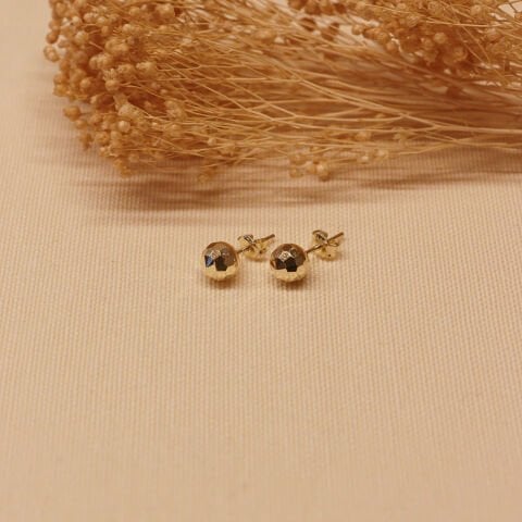 7 Mm Disko Top Vidalı Küpe