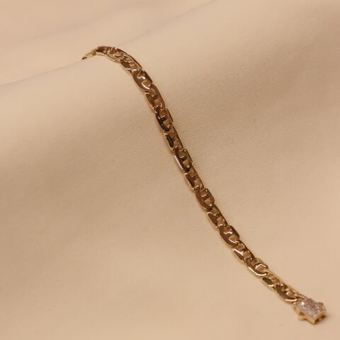 Taşlı Kilitli Çapa Modern Bileklik