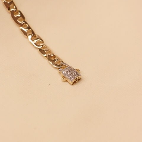 Taşlı Kilitli Çapa Modern Bileklik