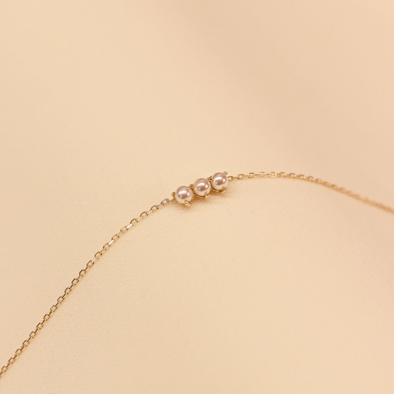 Üç İnci Minimal Bileklik