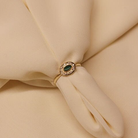 Dövme Plaka Yeşim Minimal Yüzük