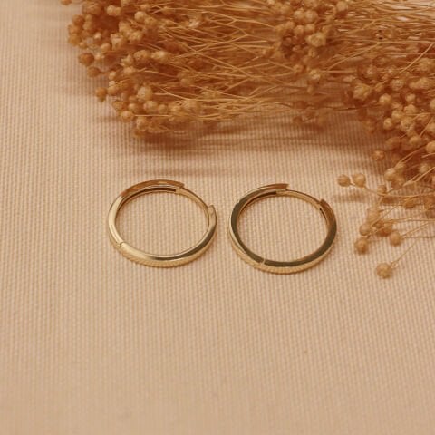 1.7 Cm Sade Halka Küpe