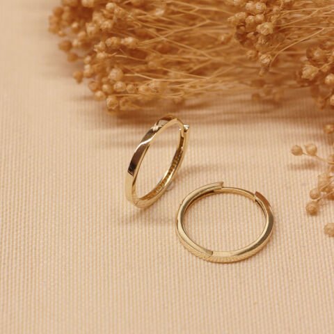 1.7 Cm Sade Halka Küpe