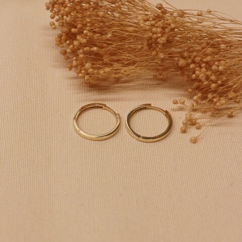 1.7 Cm Sade Halka Küpe
