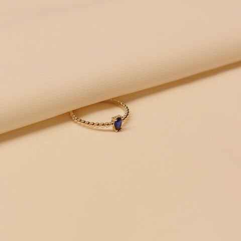 Damla Safir Minimal Yüzük